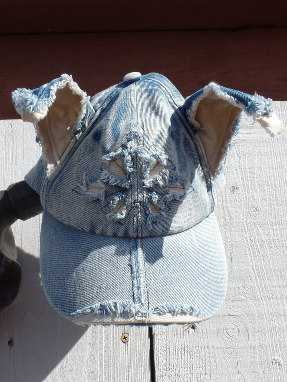 Denim Bunny Ears Cap LIKE NEW